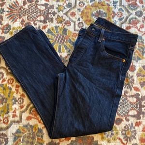 Mens Levi’s 501 Dark Denim Jeans